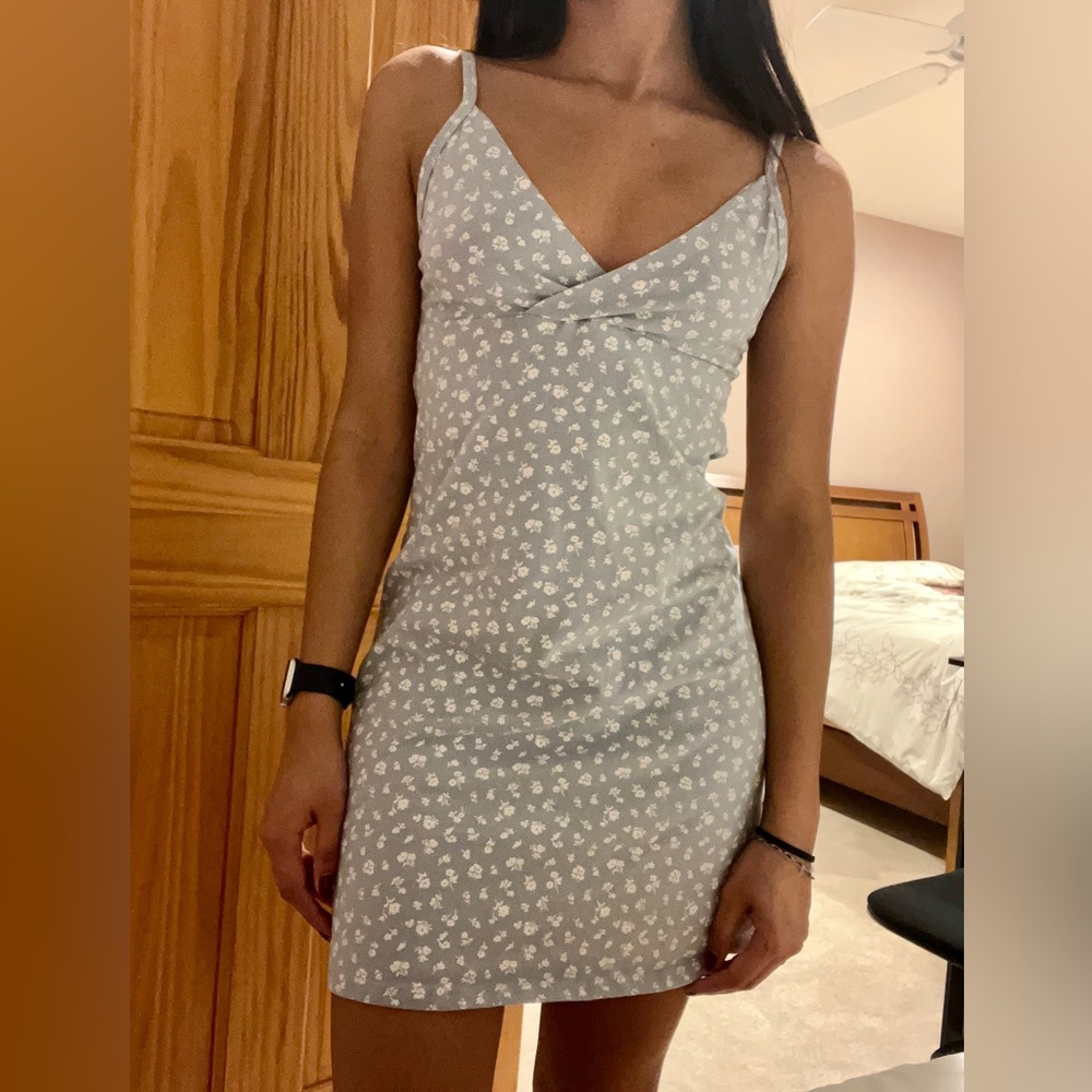 SOLD brandy melville blue floral amara dress